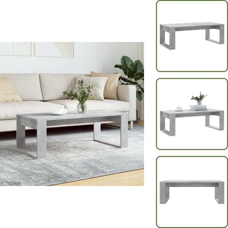 Couchtisch Betongrau 102x50x35 cm Holzwerkstoff - Couchtisch - Wohnzimmerstil - Moderner Couchtisch - Holzwerkstoff Möbel - Grau Sofa Tisch (1/5)