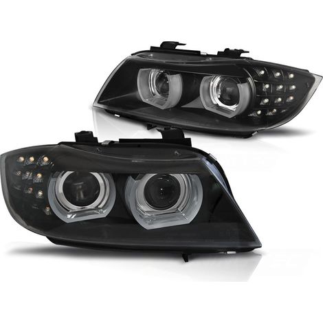 Phares Xenon BMW E90/E91 09-11 AFS LED DRL NOIR (1/5)