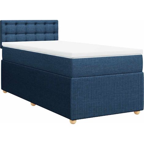 Maison Exclusive - Giroletto a Molle con Materasso Blu 90x200 cm inTessuto (1/5)