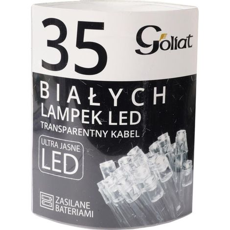 35 luci LED per albero di Natale, luce bianca fredda, alimentate da 2 batterie AA (batterie non incluse) - Per uso interno (1/4)