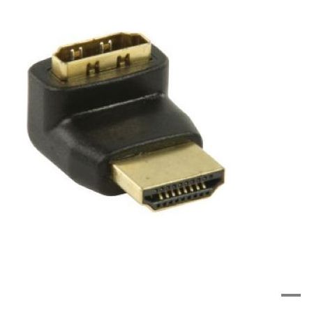HDMI-Winkeladapter - CONNECTLAND - Männlich-Weiblich - nach oben gebogen - Rechter Winkel - Schwarz
