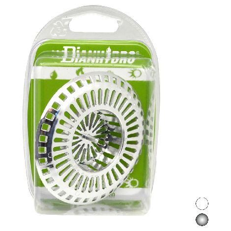 GRIGLIA DIAM. 9 CM PER FORO LAVELLO DIAM. 4.5 CM BLISTER- Bianca- FAIDF- pezzi 1