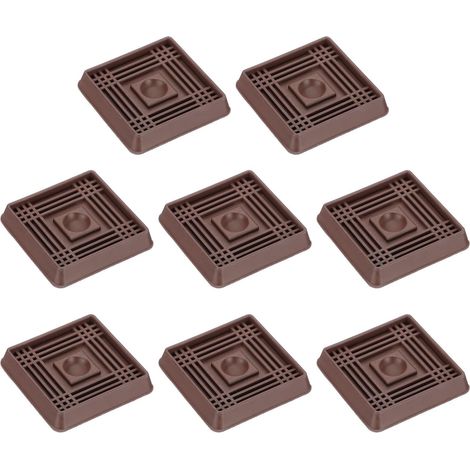 JKAPCYJFHF Roulettes 2 x 2 C, 8 pieds de meubles carrés antidérapants (1/5)