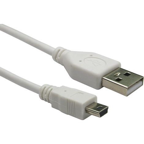 Câble USB RS PRO, Mini B vers Type A, 2m ( Prix pour Paquet de 5 )