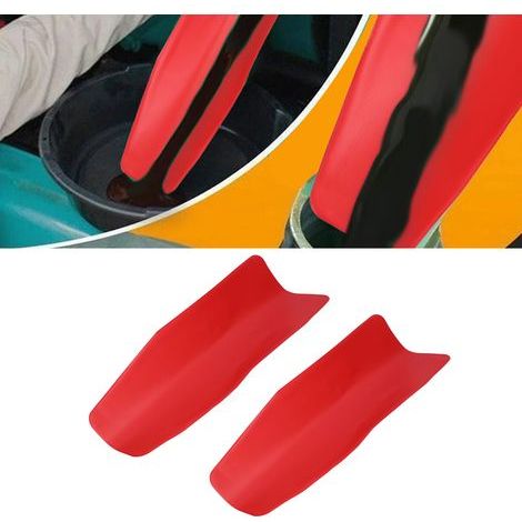 Set di 2 imbuti flessibili per lo scarico dell'acqua della lavatrice, 37x17 cm, colore rosso. (1/5)