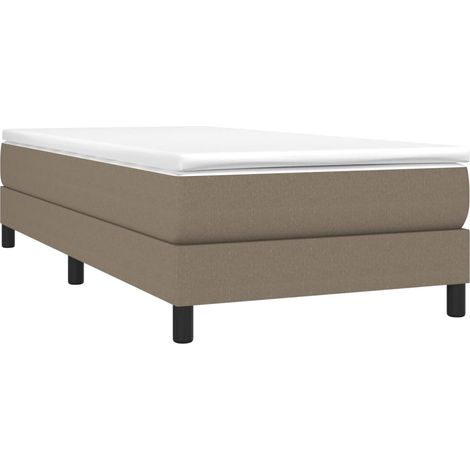 Struttura Letto a Rete a Molle Tortora 90x190 cm Tessuto vidaXL