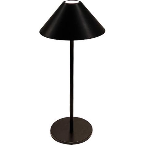 Noir Lampe de Table LED Tactile Dimmable Rechargeable USB, Métal Lampes, Interieur a Poser Batterie 4000mAh, Sans Fil, 3000K-6000K, 3W (1/5)