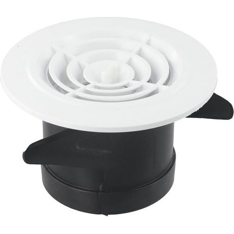 Verstellbares rundes Lüftungsgitter, ABS-Lüftungsgitter für Wände und Decken (125 mm) (1/4)