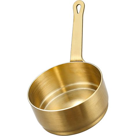 Olla práctica de 100 ml con mango dorado. (1/2)