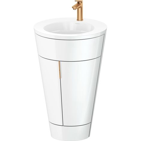 Duravit Starck 1 c-bonded Ensemble au sol, rond, 560x864x605mm,