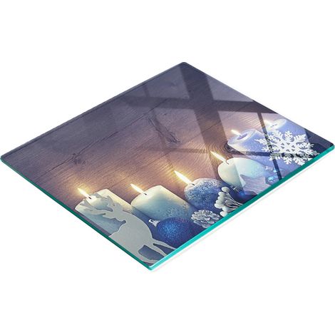 Robuste und stilvolle Weihnachtsdekoration aus gemustertem Glas, 60 x 52 cm (1/5)