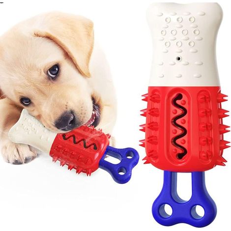 Jouet à mâcher pour chien brosse à dents chien anti-morsure bâton de nettoyage des dents jouet pour chien en plein air jouet de morsure de chien en caoutchouc colle à dents de chien