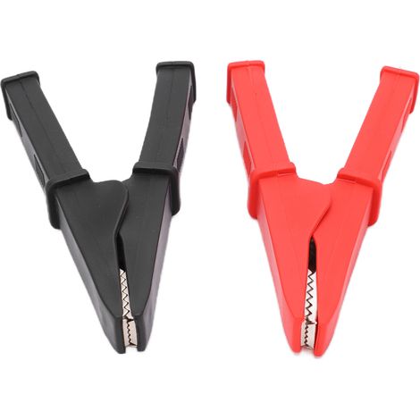 Pince crocodile U57 3000V, grande taille, sécurité intégrale, rouge et noire (paire vendue ensemble) (1/5)