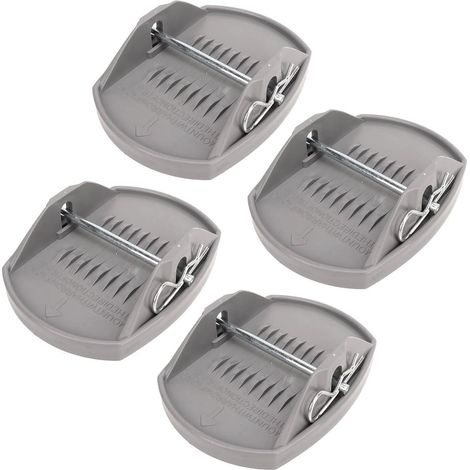 Ej.Life 4X Cale Support Pied de Vérin 178x140mm Broche Métal Patin Coupelle Caravane Camping-Car (1/5)