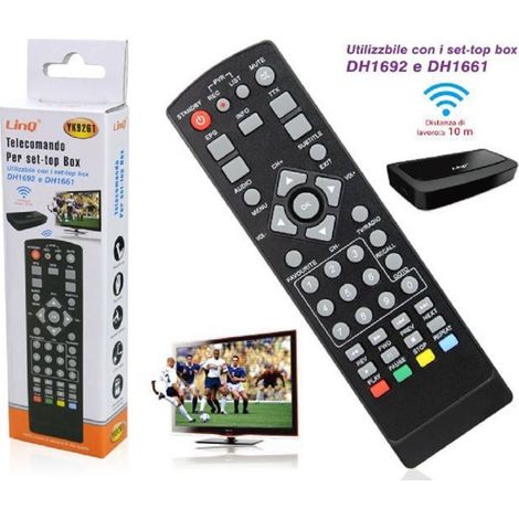 Trade Shop - Mando A Distancia Universal Para Decodificador De Tv Digital Dh1692 Dh1661 Yk9261 - (1/2)