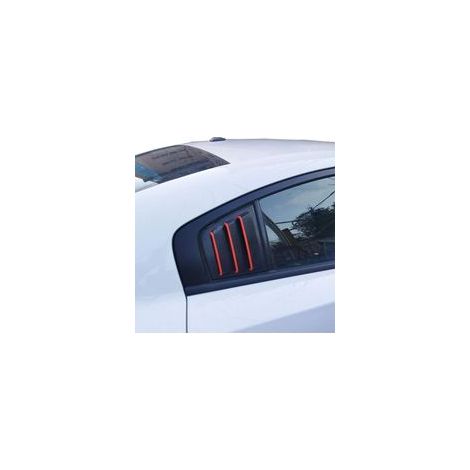 Solapa de ventana lateral (línea roja) ABS para Dodge Charger 2011-2021