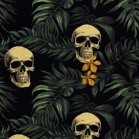 Tela decorativa para exteriores Oxford - Motivo de calavera I DX4998 (1/5)
