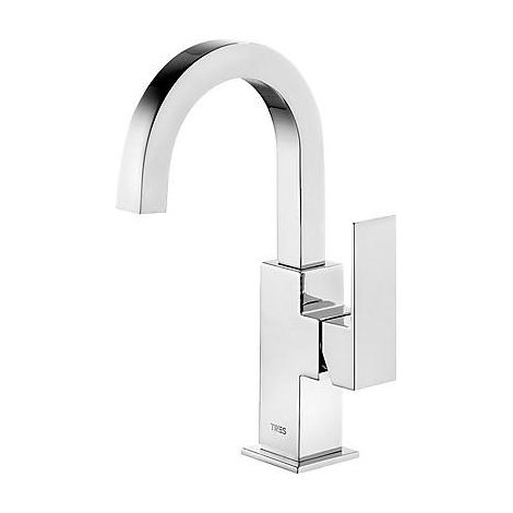 GRIFO MONOMANDO CON MANETA LATERAL PARA LAVABO LATIGUILLOS (1/2)