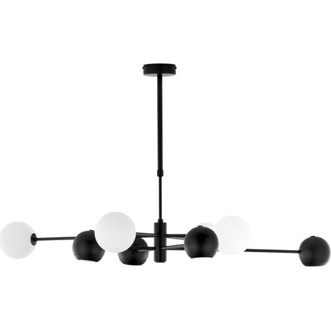 Lampada a sospensione MOKA nera 8 luci G9/GU10 Jupiter (1/5)
