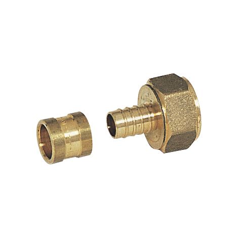 COMAP Raccord PER à glissement - Droit - Diamètre ⌀16x1,5 mm - Femelle fixe 3/8 (12x17) - Pexy pour Tubes PER - 4281