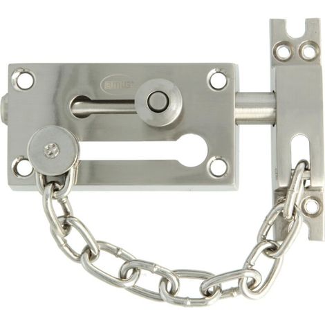 Verrou entrebâilleur à chaînette 475 80 x 45 mm Zamak Chromé mat (1/4)