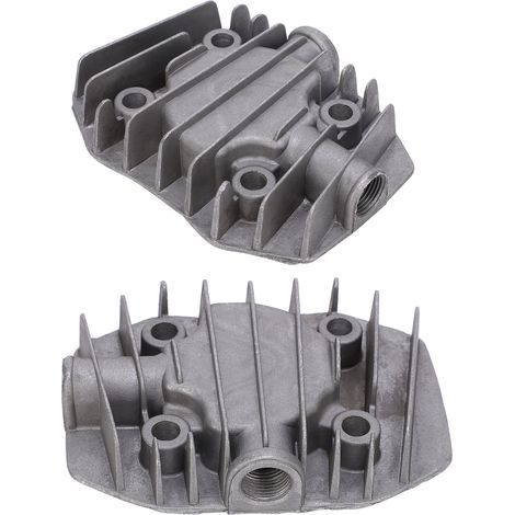 2 Pièces Tête de Cylindre Compresseur Air 48x62mm, Aluminium pour Refroidissement, Compatible Modèles 2.5P et 3P (1/5)