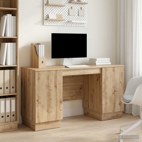 vidaXL Schreibtisch Artisan-Eiche Holzwerkstoff 142,5 x 50 x 75 cm (1/5)