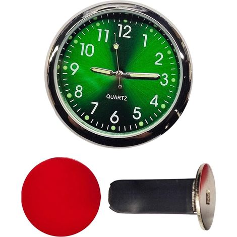 Horloge Automobile - 1 Pièce - Alliage - Design Lumineux - Tableau de Bord et Ventilation - Vert - 4 cm (1/5)