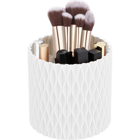 Organisateur Maquillage Rotatif, 360°Rotatif Pot a Crayon, Porte-pinceaux, Rangement cosmétique avec 5 compartiments, Organisateur Salle de Bain, pour la Coiffeuse, la Salle de Bain (1/5)