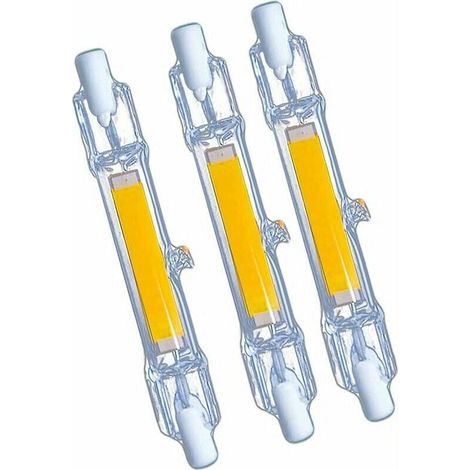 R7s 118mm Ampoule LED, 00W Double Extrémité Lampe Linéaire J118 220V 3000 Lumen équivalent Halogène Blanc Naturel 4000K pour Project, Salon, Jardin,Non-Dimmable, lot de 3 [Classe énergétique A++] (1/5)