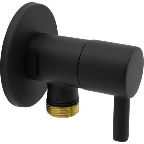 Novaservis Válvulas angulares - Válvula de esquina, negro mate Z295-BL (1/2)