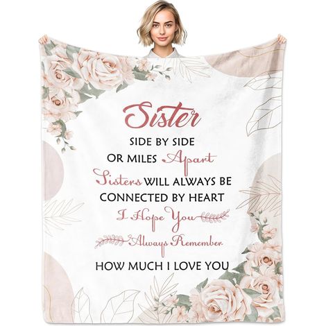 Couverture Pour Grand-Mère - 152 x 127 cm - Face Imprimée Texte Affectueux - Revers Peluche Blanc - Usage Intérieur Canapé Lit Picnic - 1 Pièce (1/5)