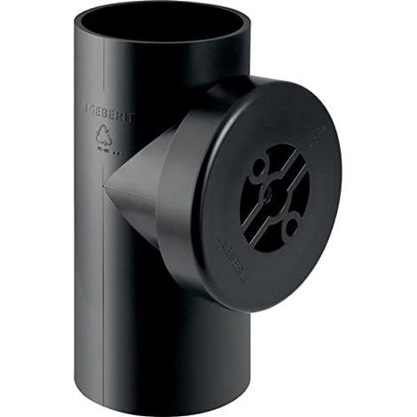 Geberit PE Raccordo di pulizia 90° con apertura di servizio rotonda, DN 150 / 100, 369.451.16.1 (1/3)