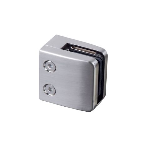 [QUALITE FRANCAISE] - Pince à verre carré pour plat - Hauteur 55mm longueur 55mm - Zamac brossé - À visser