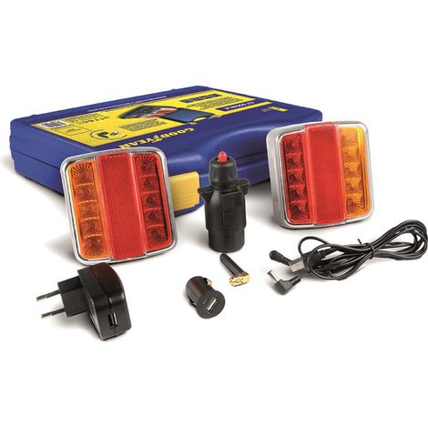 Pilotos LED Remolque Sin Cables Goodyear Kit Luces Bluetooth Inalámbrico. Fijación Magnética. Batería 10h. 4 Funciones. Ilumina tu remolque con estilo Goodyear.