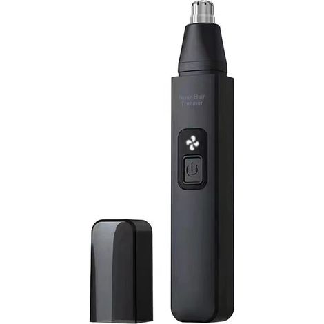 Tondeuse pour poils de nez, outil de coupe indolore et rechargeable pour oreilles et sourcils (noir) (1/5)