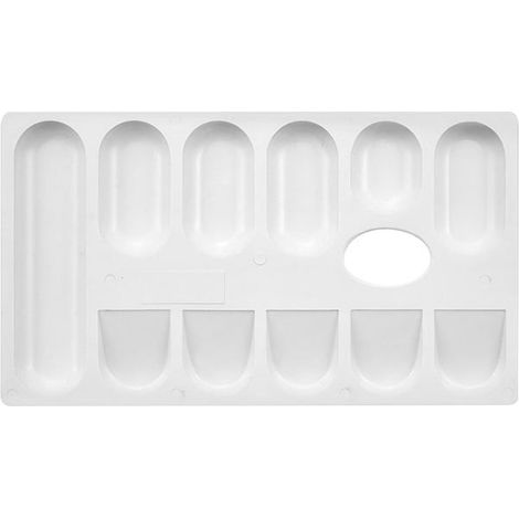 Palette plastique - WONDAY - 23 x 13 cm - 11 alvéoles - Légère - Facile à nettoyer