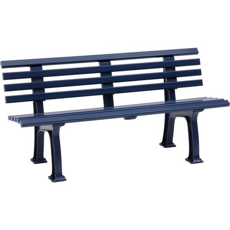 Gartenbank SYLT 3-Sitzer Länge 1500 mm, blau