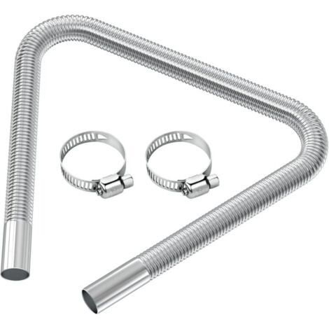 Tuyau d\'évent de gaz Diesel Flexible Tuyau d\'échappement de chauffage de voiture Tuyau d\'Echappement du Rechauffeur diamètre intérieur 2.5cm/1 pouces 120cm/47,2 pouces