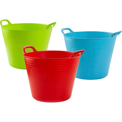 Porte-bébé en plastique, poignées ergonomiques, utilisation polyvalente, 25L Couleurs Assorties, 6 Unité +++ Économies (1/2)