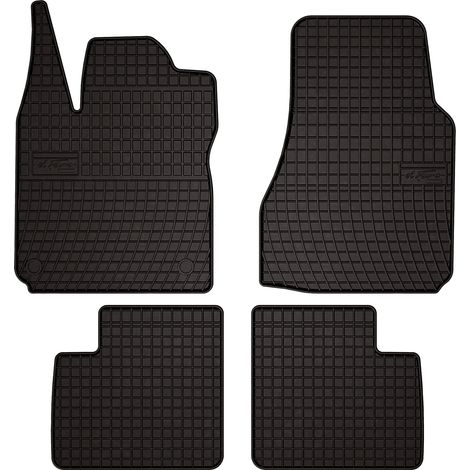 Tapis de sol en caoutchouc pour Renault Twingo II (2007-2014) - noirs, sur mesure (1/5)