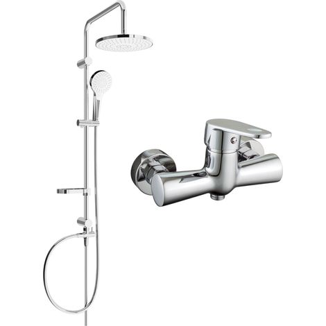 Mexen Erik conjunto de ducha empotrado con rociador y grifo de ducha Kama, cromo - 72540205-00 (1/3)