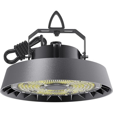 Modlicht Projecteur LED industriel UFO 150W 24000LM 5000K–IP65,lentille 90°,170LM/W,luminaire pour entrepôt, atelier, usine, hall industriel [Classe B]