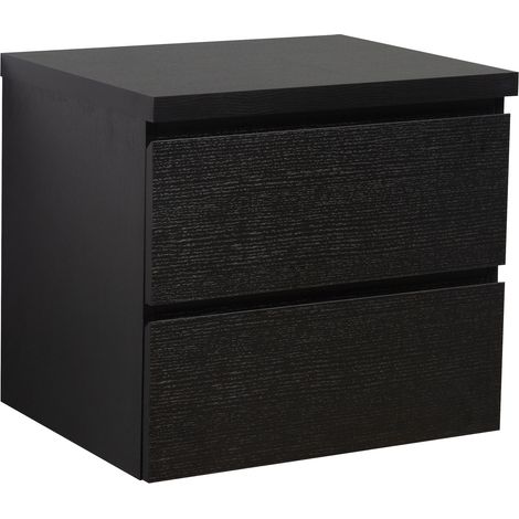 Meuble sous lavabo Angela 60cm - Badplaats - noir bois – Armoire