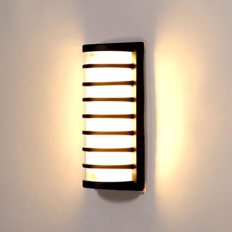 Applique murale LED extérieure/intérieure, moderne et étanche IP65, 10 W, 1100 lm, blanc chaud 3000 K, idéale pour les escaliers, le jardin, l'entrée, la terrasse et le patio. (1/5)