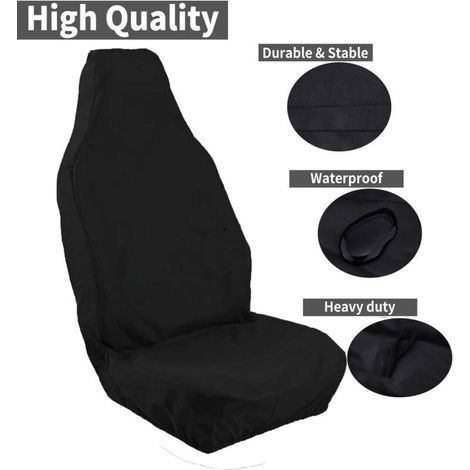 Lot de 2 housses de siège de voiture avant imperméables en tissu Oxford – Protection contre la boue et les taches – Taille universelle 148 x 55 cm (1/5)