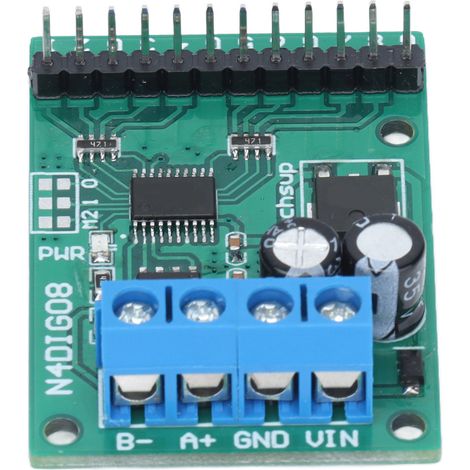 Module de contrôle d'entrée/sortie 8 canaux 9600 BPS RS485 TTL, carte contrôleur N4DIG08 avec broches (1/5)