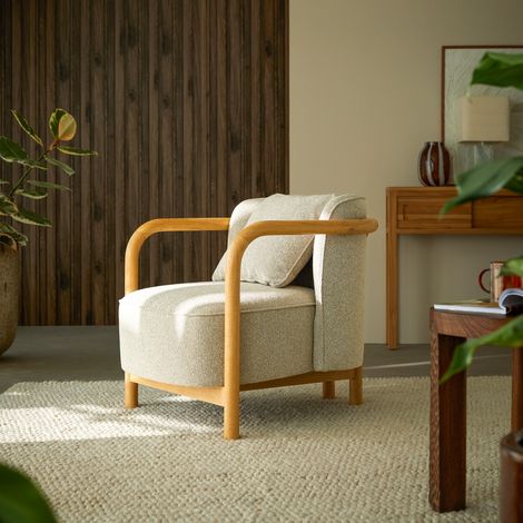 Tikamoon Lya Fauteuil en tissu H 81.5 cm × L 69.5 cm × P 82 cm (1/5)