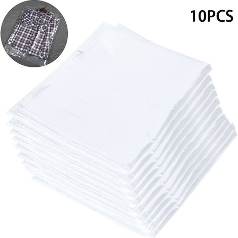 Sac De Protection Pour Vêtements - 60x100 cm - Transparent - En PE Épais Lavable - Lot De 10 Pièces (1/5)
