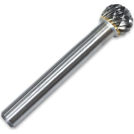 Fraise Ébavurage - Tête Ronde 10 mm - Tige 6 mm - Carbure de Tungstène - Vitesse 20000 à 22000 tr/min - Lot de 1 (1/4)